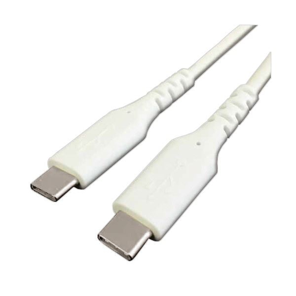 （まとめ） トップランドUSB-C to Cケーブル ホワイト 1m CHTCCBC100-WT 1本 [x3セット]