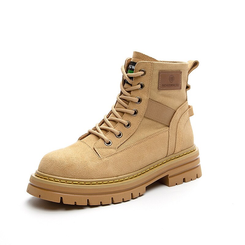 マーチンブーツレディース秋カジュアルショートブーツ100枚重ね厚底インランポーと本革のシングルブーツ