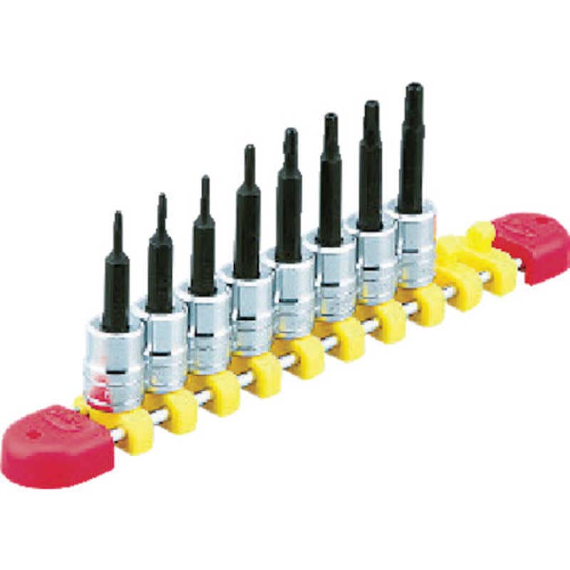 京都機械工具　6.3sq.ロングT型いじり止めトルクスビットソケットセット[8コ組]　TBT2L08TH 9,029円