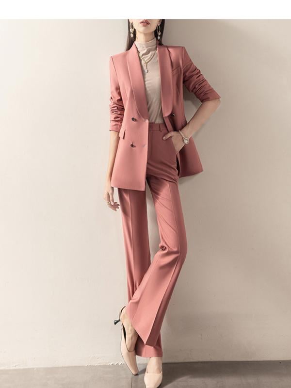 フォーマル ジャケット 職場 面接 美容 フロント 秋 OL おしゃれ カラー スーツ パンツ セット ブーツカット