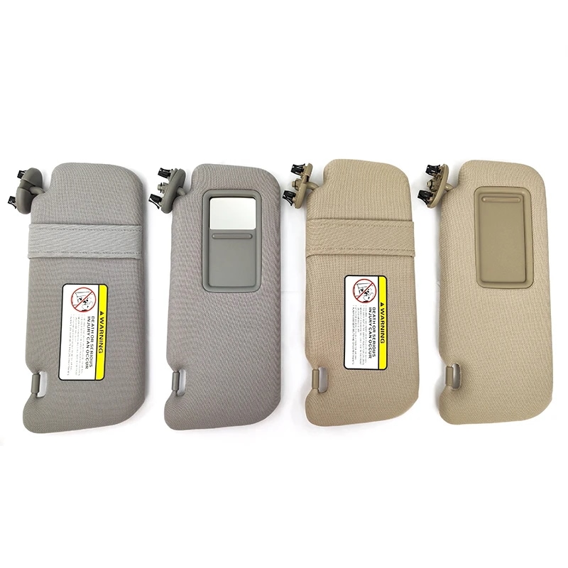 トヨタ オーリス カローラ 2008-2013年 用 車内 サンバイザー ミラー付き ベージュ グレー 日除け 左右セット 運転席 助手席 輸入品