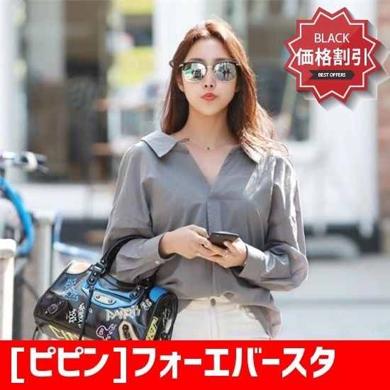 [ピピン]フォーエバースタールーズフィットのバックラインカオリピッシャツ44040 new 女性ブラウス/シャツ/その他/韓国ファッション