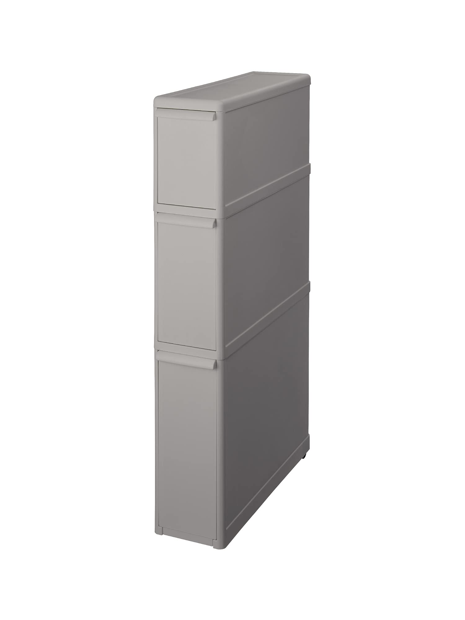 最安値挑戦中 ライクイット ( like-it ) キッチン収納 すき間 引出し スーパースリム 3段 約幅14x奥46.5x高82cm オールグレー 日本製 FTS-111L 隠す収納 幅14 デッ