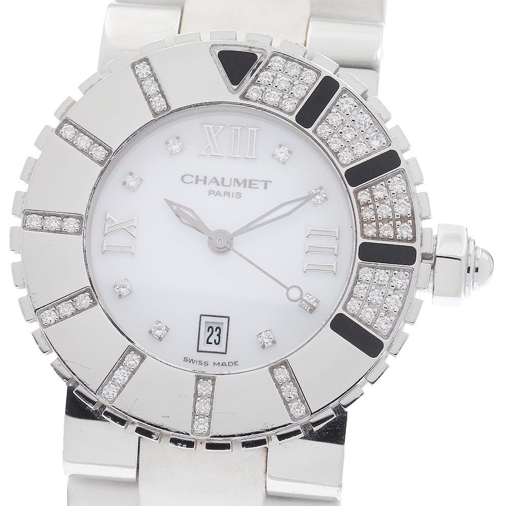 ショーメ Chaumet 622B クラスワン デイト ダイヤベゼル クォーツ ボーイズ _943687【中古】