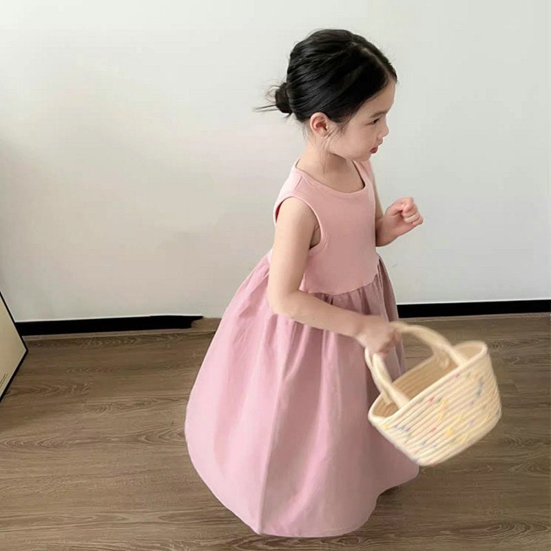 ワンピース キッズ 女の子 ワンピース ロングスカート 夏服新型 子供服 -8歳 子供 韓国
