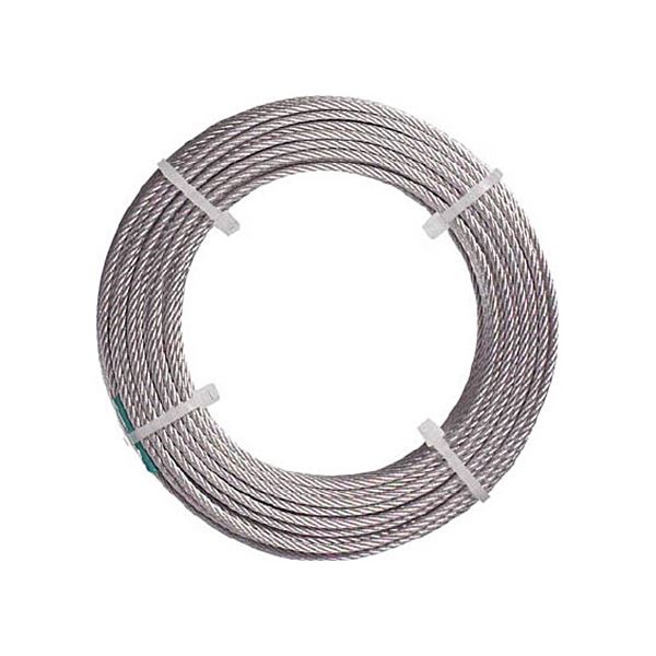 (まとめ) TRUSCO ナイロン被覆ステンレスワイヤロープ 1.5mm×10m CWC-15S10 1巻 (×5セット)