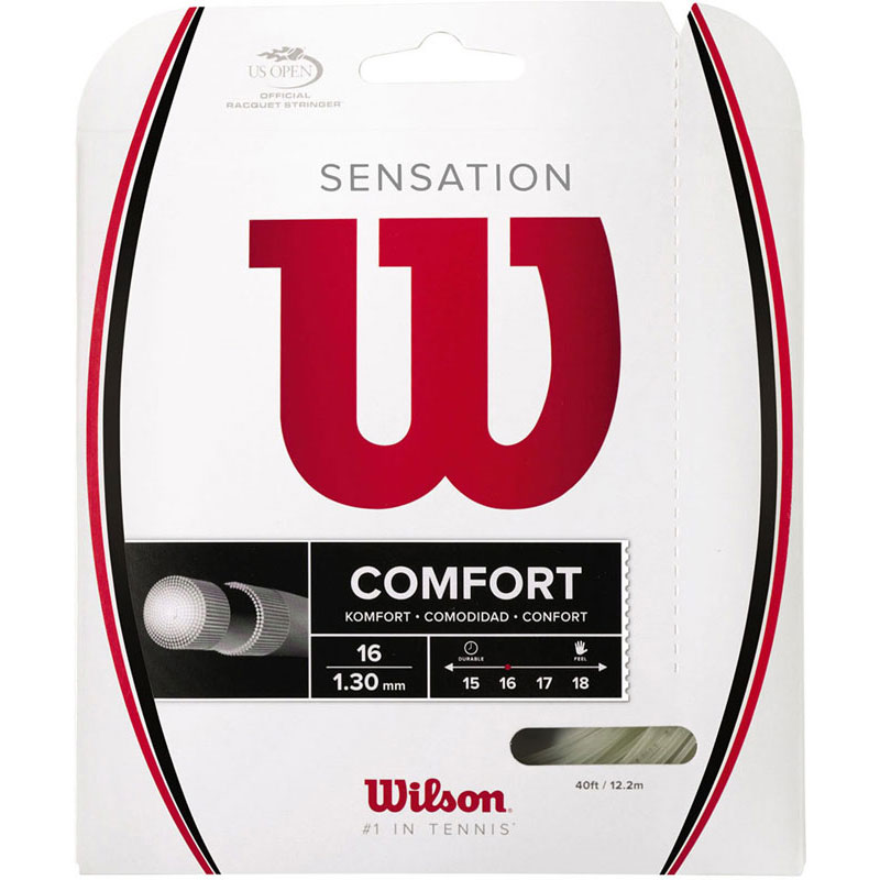 【ロット販売：入り数6】 Wilson(ウイルソン) SENSATION NATURAL 16 SET テニス 硬式ガット (wrz941000)