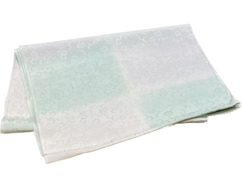 帯揚 フォーマル市松 白緑 (全2色) [obiage029] 7,656円