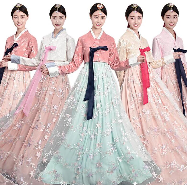 新作 レース韓服チマチョゴリ 14色 レディースファッション ワンピース