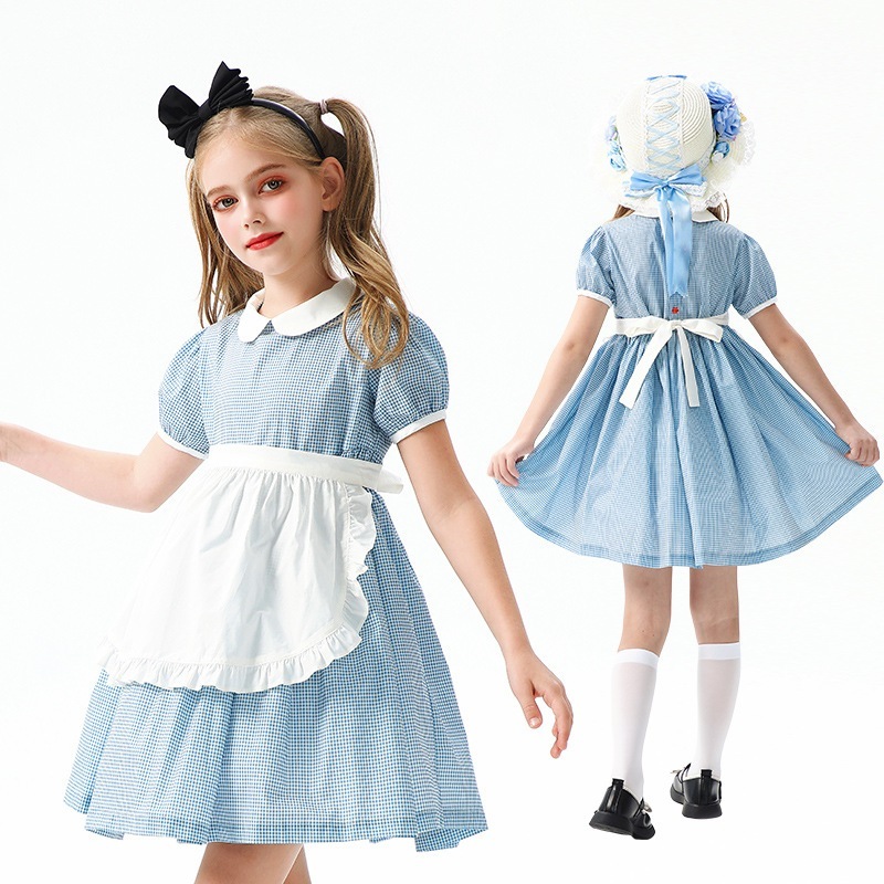 アリス子供服牧歌的な農場メイドドレスプリンセスドレス女の子ロリータパフォーマンス衣装