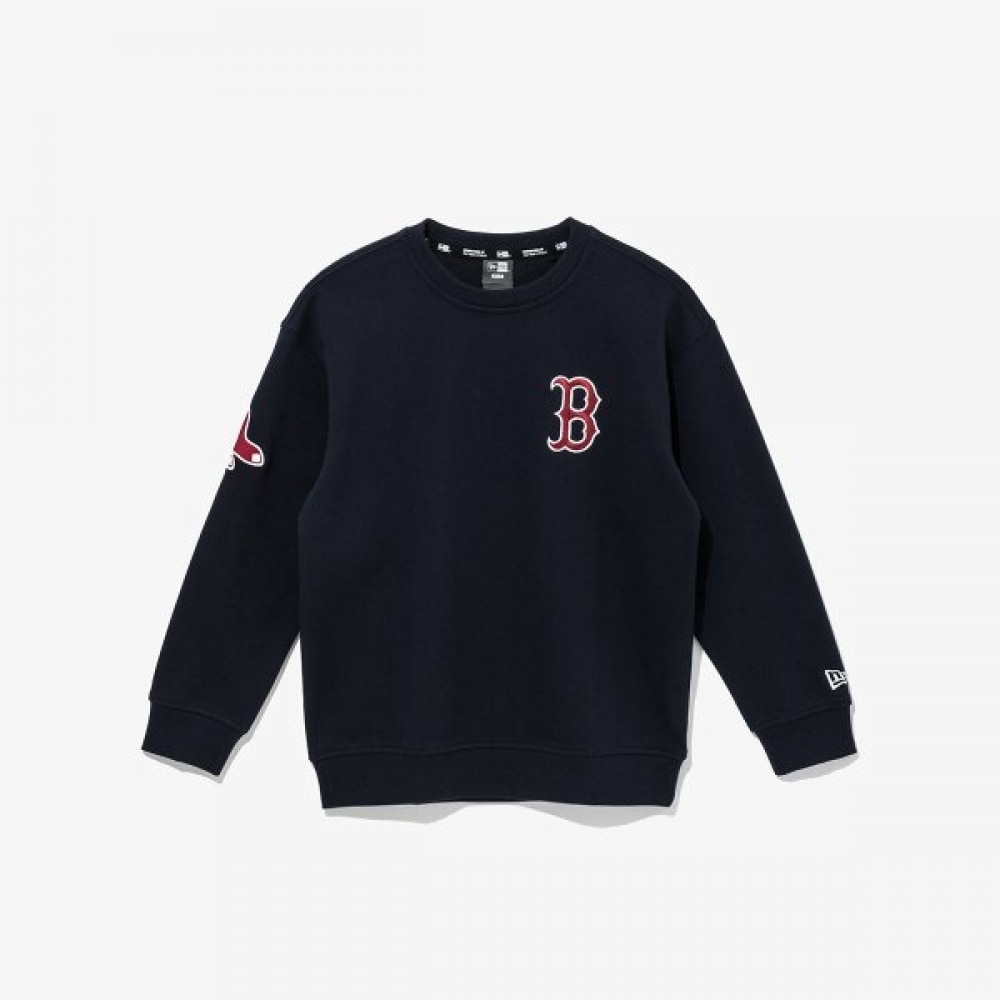 MLB キッズ ボストン・レッドソックス チームロゴ トレーナー イブニングブルー