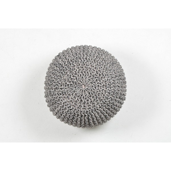 ハンドメイド 綿100％ 編み込み スツール ブレイドプフ Sサイズ 幅35cm高さ25cm グレー ホワイト メーカー直送