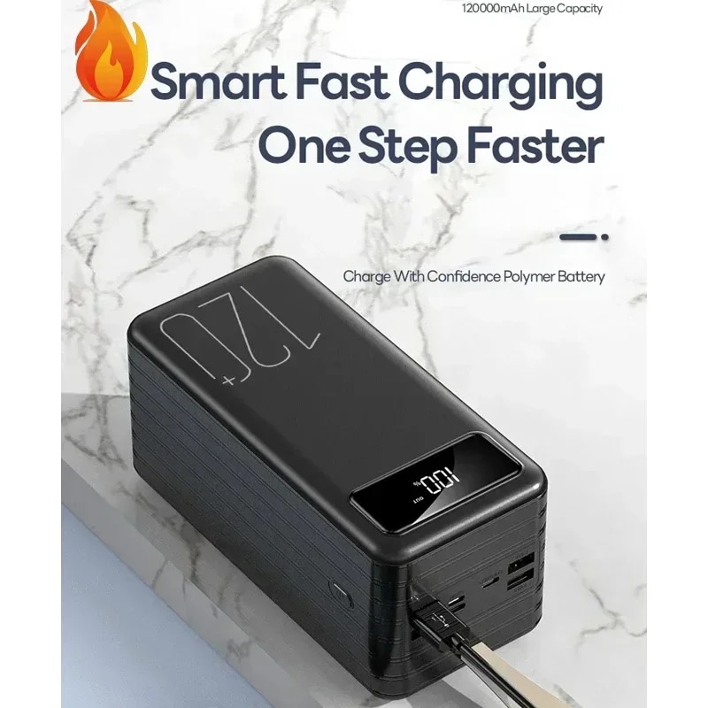 XiaomiおよびHuawei用の大容量パワーバンク,120Wポータブル充電器,超高速充電,外部バッテリー,Ah - 509 14,045円