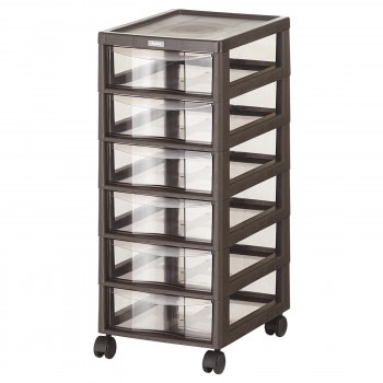 収納ケース アプロス A4深型6段 AP-A4-F6 ダークブラウン/DBR