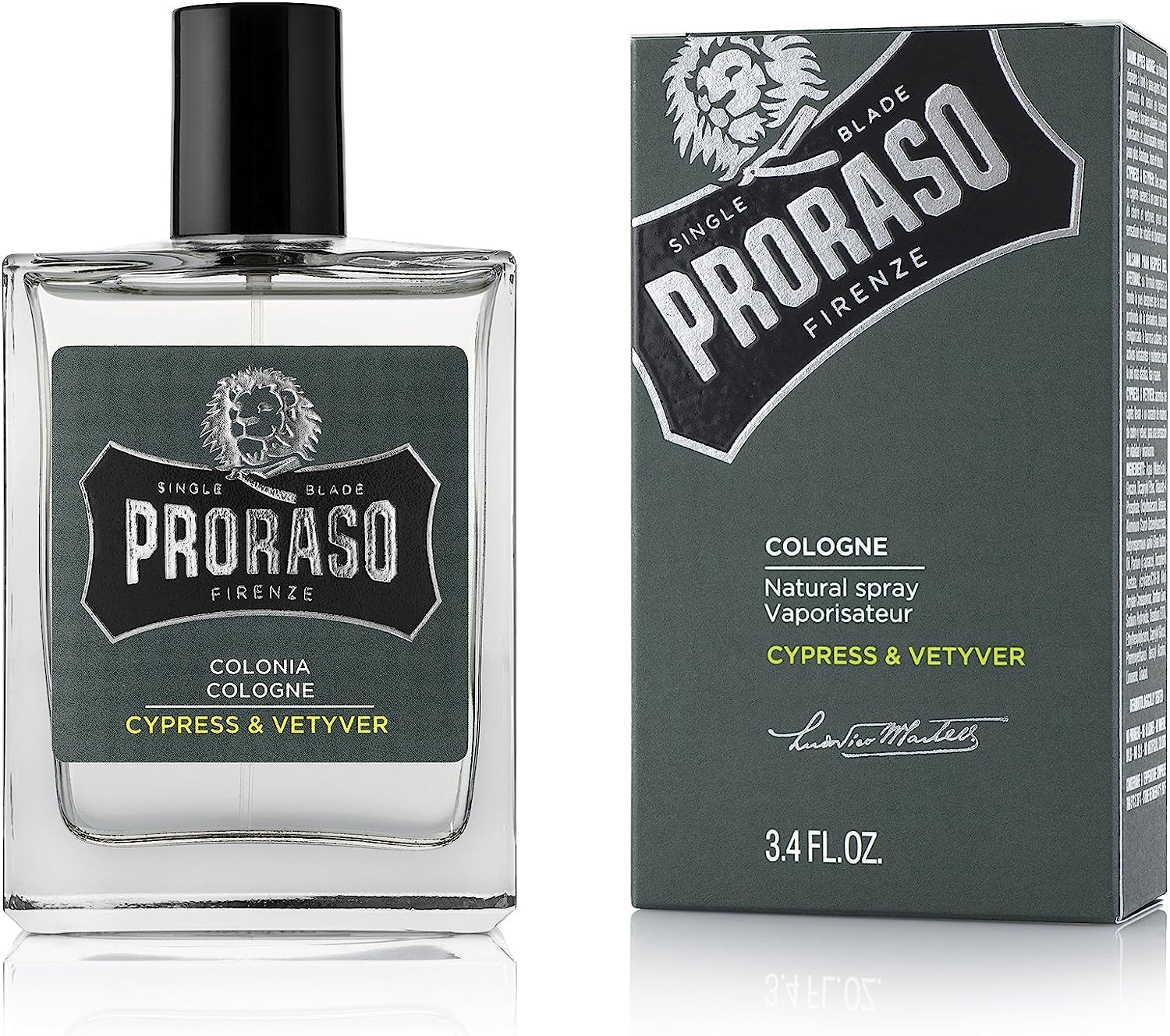 PRORASO(ポロラーソ) アフターシェーブ コロン サイプレス＆ベチバー 髭剃り スキンケア イタリア製 100ml