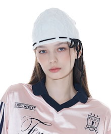 韓国ファッション ニット帽 [LARTIGENT] L13 STRIPE TROOPER HAT LARTIGENT(ラーティゼン) ニットキャップ・ビーニー(レディース