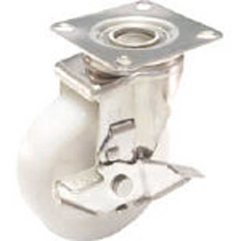 ユーエイキャスター　ステンレスキャスターシングルS付自在車 200径ナイロン車　SUSNJ200S