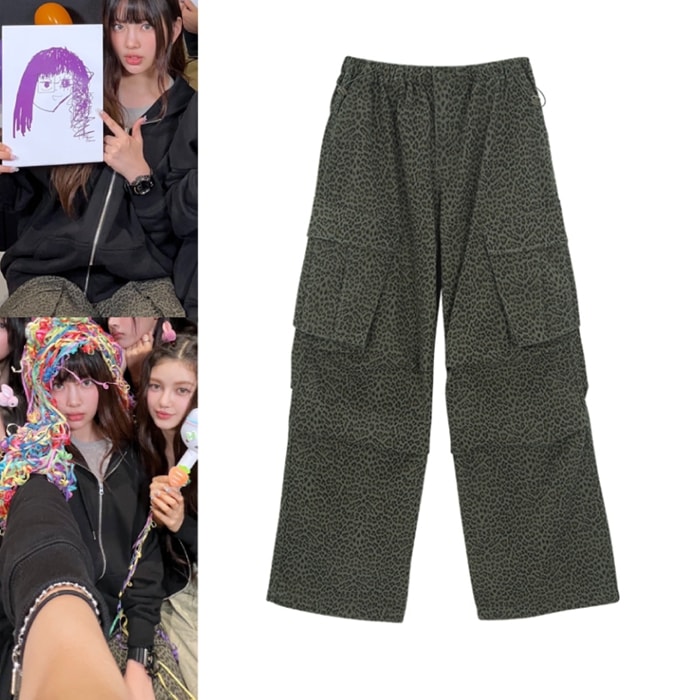 [New Jeans着用] NEW PARACHUTE CARGO PANTS LEOPARD