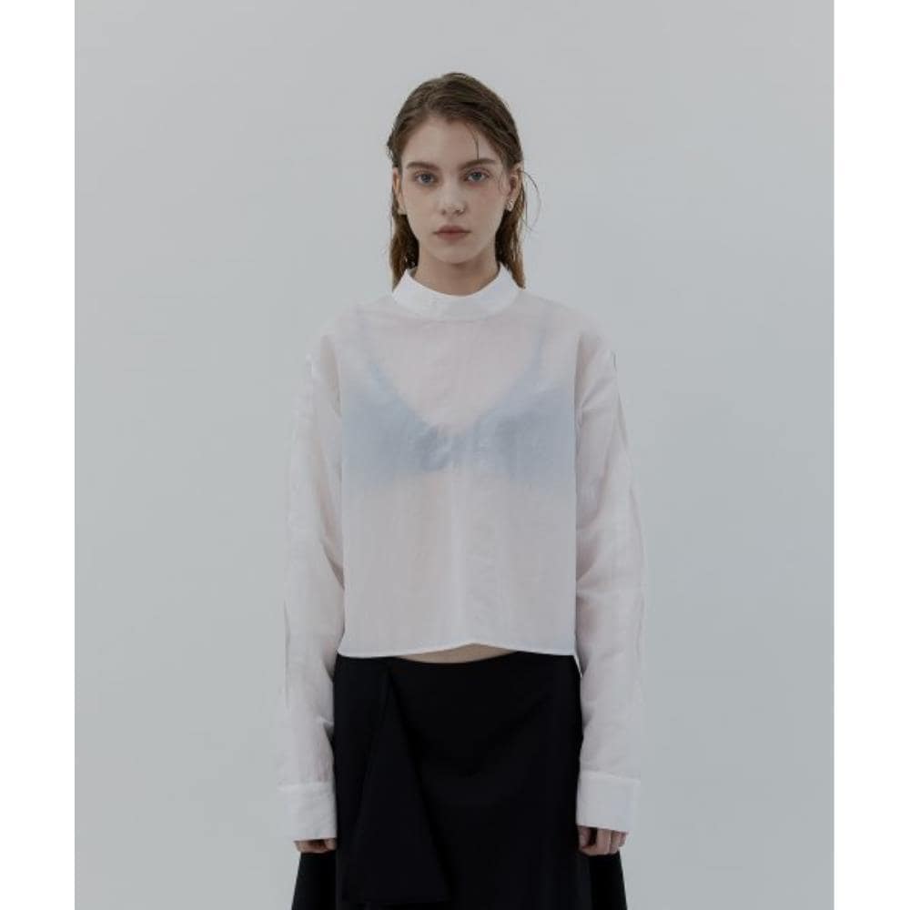 TREEMINGBIRD Bartack Slit Blouse White TMB232BL701_00