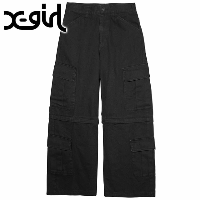 ツーウェイ カーゴパンツ [105243031014] 2WAY CARGO PANTS レディース ボトムス ロングパンツ ハーフパンツ BLACK