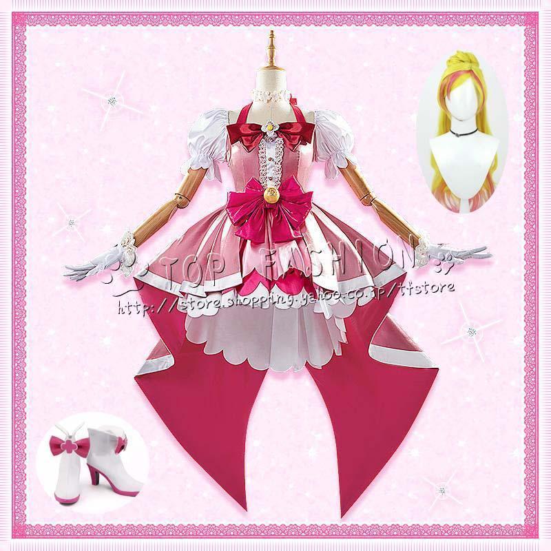 Goプリンセスプリキュア キュアフローラ 春野はるか Cure Flora コスプレ 衣装 クリスマス 文化祭