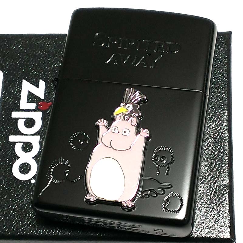 ZIPPO スタジオ ジブリ 千と千尋の神隠し 坊ネズミ ハエドリ ススワタリ メタル マットブラック ライター ジッポ 黒 可愛い キャラクター 映画 かわいい レディース メンズ 女性 ギフト プ