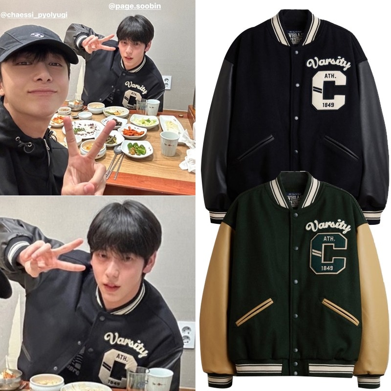 txtスビン着用 ユニ バシティ ジャケット ダウン裏地 (WHJD4T12U)