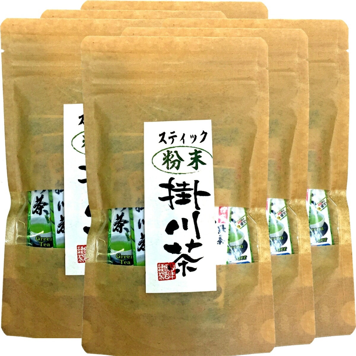 国産 掛川深蒸し茶 スティックタイプ 粉末 0.8g15本6袋セット 掛川茶 静岡県産 国産100% パウダー 日本茶 茶葉 緑茶 ダイエット 無添加 ギフト プレゼント 内祝い お返し お年賀 御中