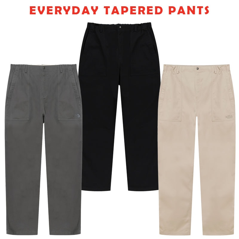韓国正規品保証 関税負担なしNP6NR02J EVERYDAY TAPERED PANTSデイリー 基本 着装 男子 女子 人気 韓国 ファッション 男女共用 アウトドア