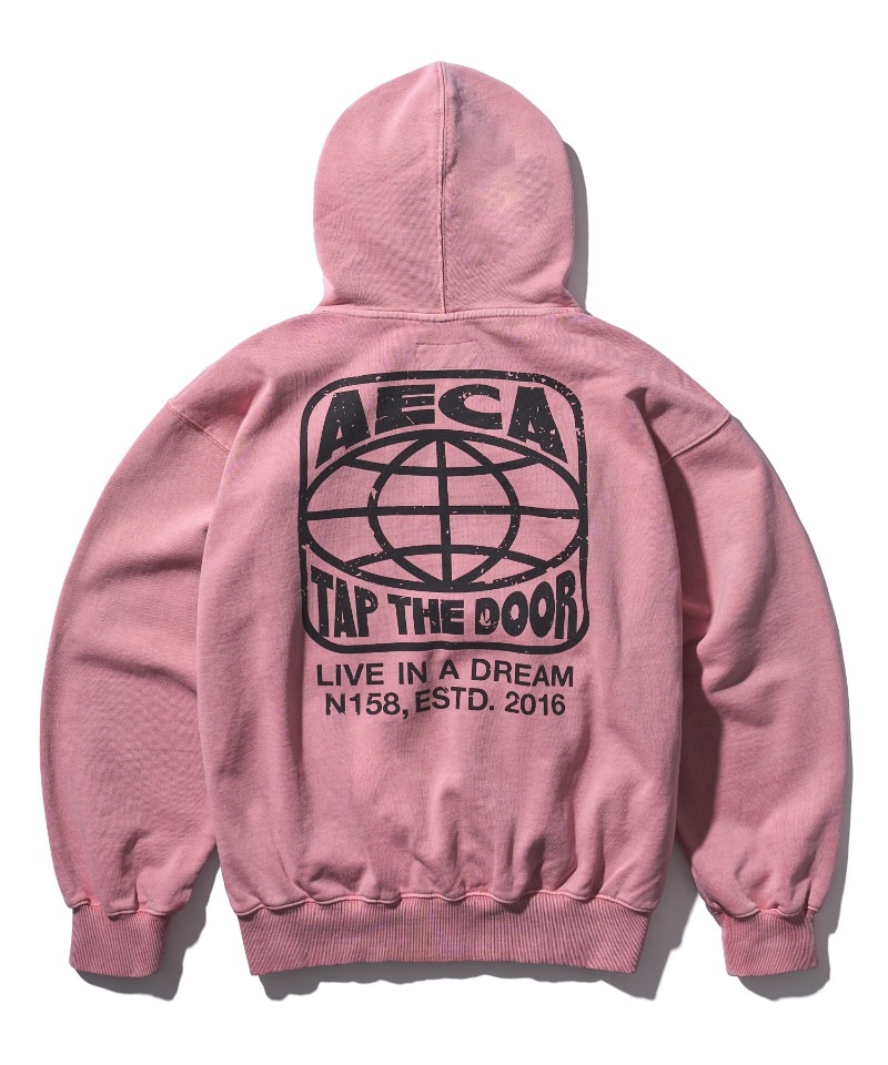 【AECA WHITE】 AECA WORLD WIDE HOODIE SWEAT : WASHED PINK 11,704円