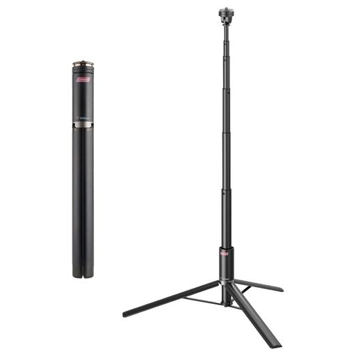ベルボン Velbon カメラ三脚 Coleman (コールマン) マルチスタンド ロング CVSMSLBK 302755 全高154cm スマホアダプター付 ウルトラロック採用 スリム三脚 金属製