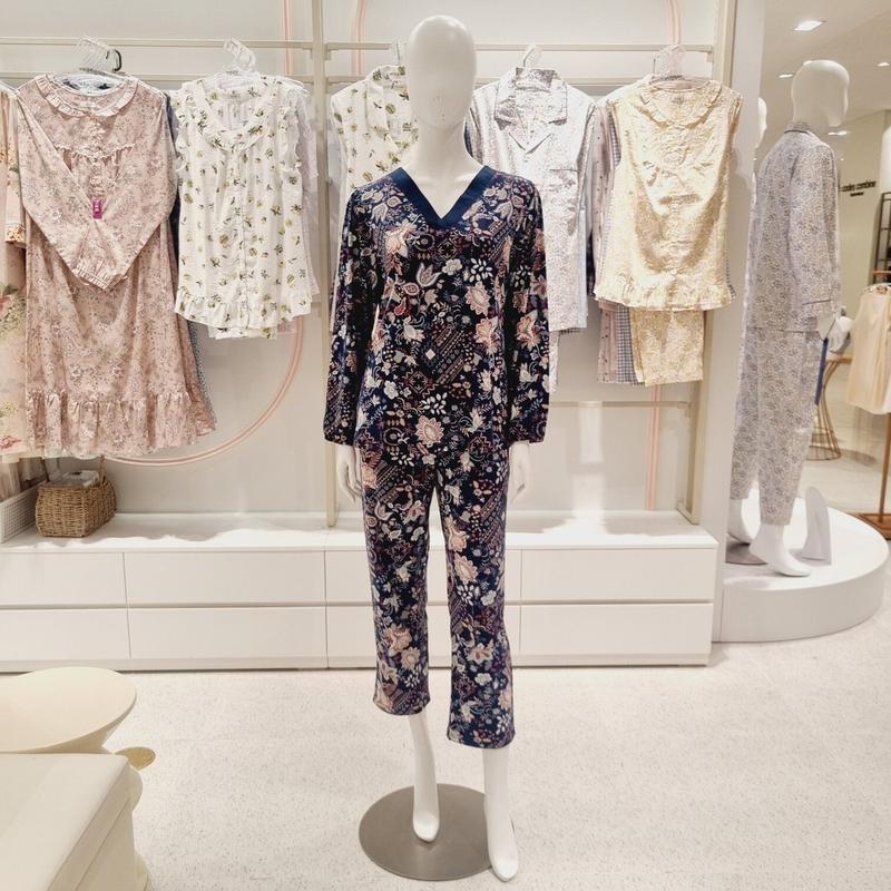 AK水原店 ポリ起毛フラワープリントイージーウェアセット EZ1948EZ1948P