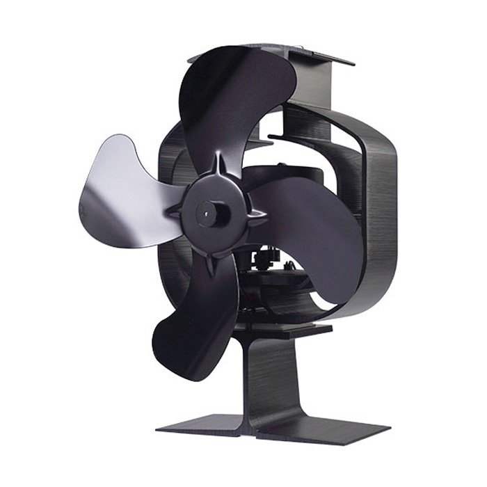 首振りストーブファン 電源なしで暖気循環 STFALLSBK ブラック