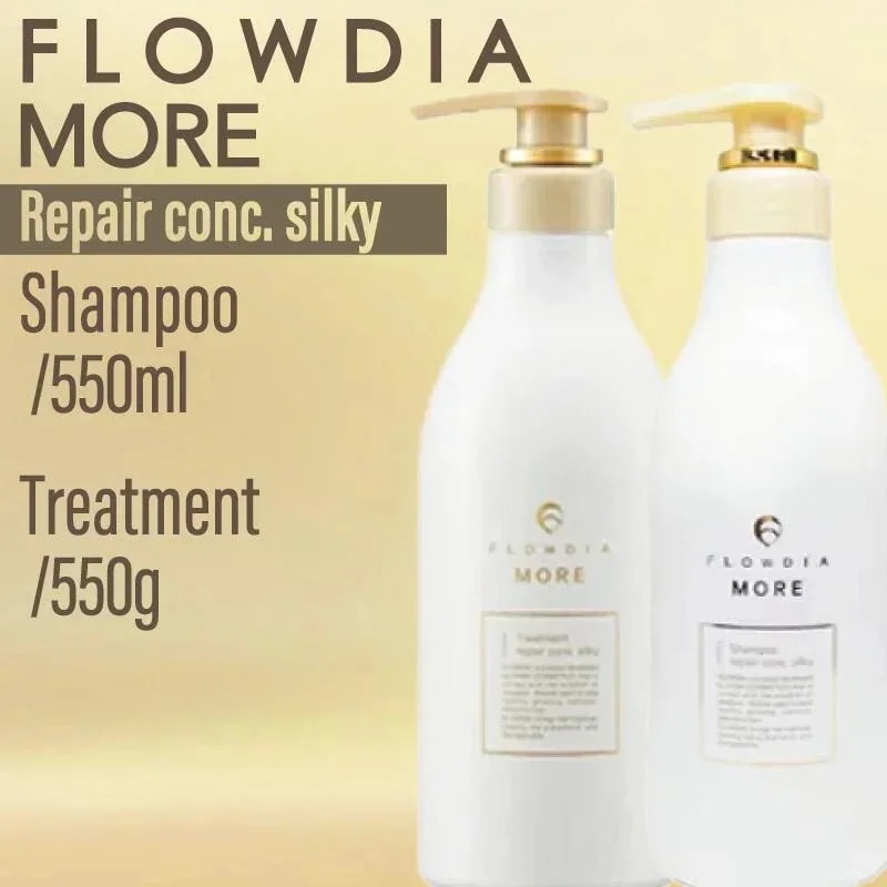 【SET】フローディア モア リペアコンク シルキー シャンプー&トリートメント 550ml/550g ( FROWDIA MORE コスメティクス ヘアケア 保湿 乾燥 ダメージケア )