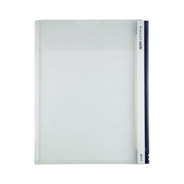 (まとめ) キングジムMホルダー A4タテ 乳白 フタ付 とめまるタック1組付 733W-M 1セット(5枚) (×3セット)