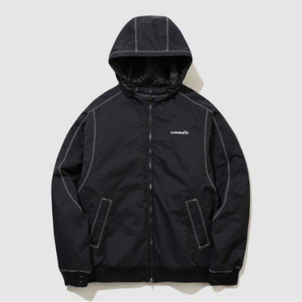 パディング VQA UQ323CPJ91-BLK クリスピータスランフードパディングボンバージャケット BLACK