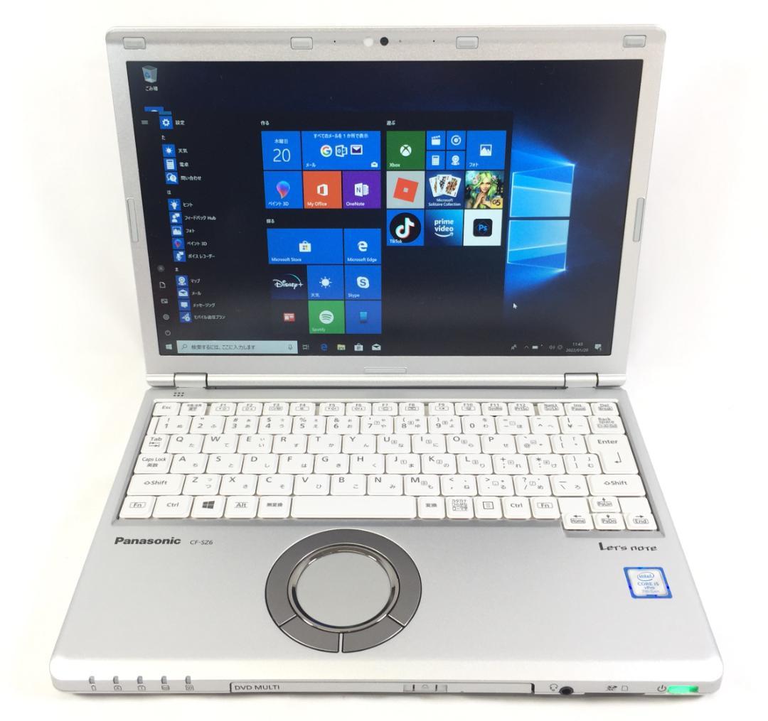 Q107-PanasonicCF-SZ6 1台 Windows10搭載 AC付き (CPU i3-7100U/メモリ 4GB/SSD 256GB)