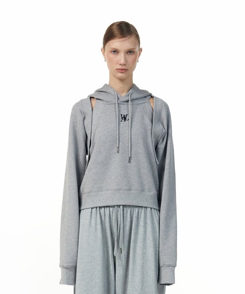 Hood bolero set-up - MELANGE GREY 15,986円