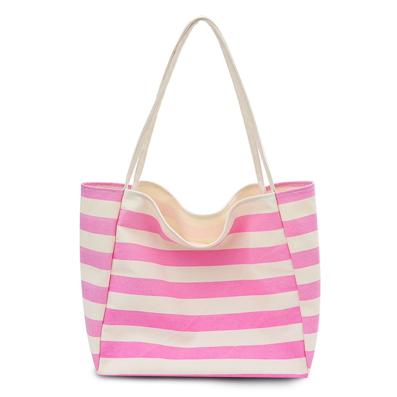 ショルダーバッグ レディース ハンドバッグ 学生 大容量 軽量 シンプル 横縞 防水 マグネット式 斜め掛け ショルダーバッグ キャンバス 男女兼用 女性 高校生 通勤 通学