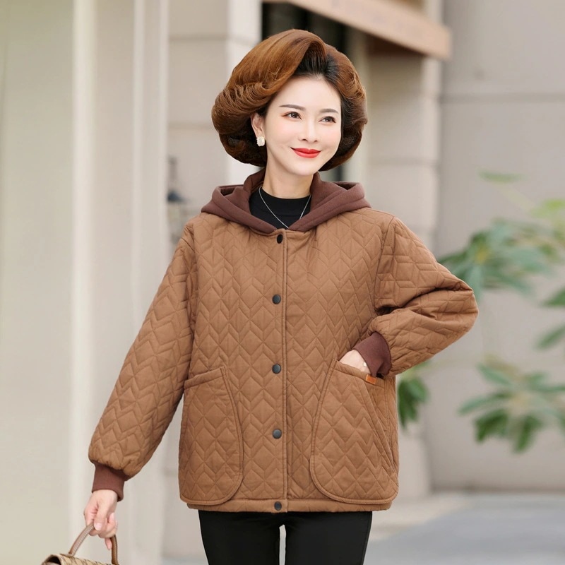 人気品超目玉中綿コートレディースオーバーサイズフード付き秋冬コートロング綿入り無地大きいサイズゆったり上着中綿ジャケット前開き