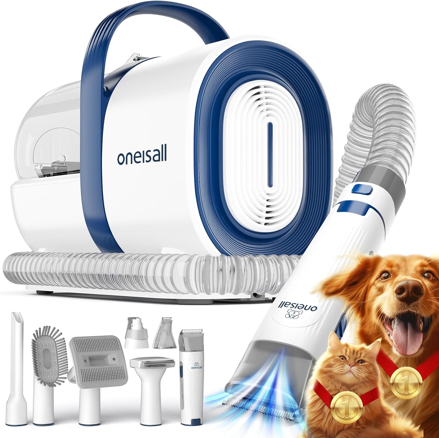 【ブラシと掃除機一体型】犬 バリカン 吸引式 7 in 1 多機能 犬 猫美容器/ペット用掃除機 付きブラシ/ペットグルーミングセット/電動バリカン/犬 猫用品/抜け毛対策