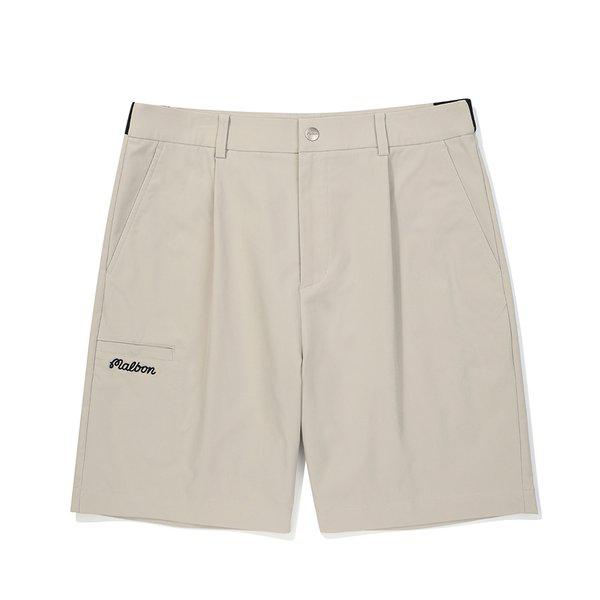 [Malbon公式] ワンタックポイントハーフパンツ BEIGE (MAN)