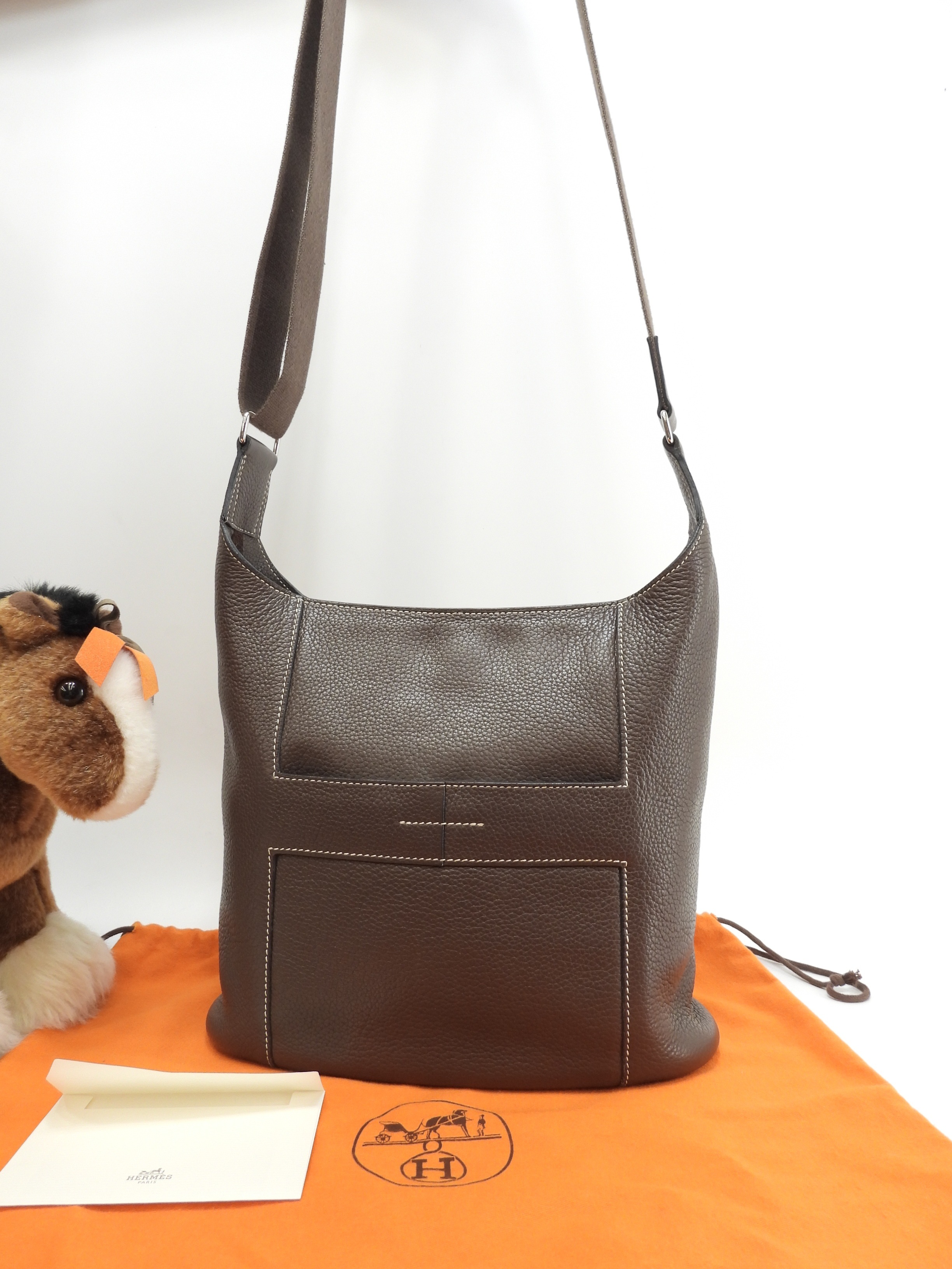 グッドニュースPM トリヨンクレマンス 焦茶 ポシェット クロスボディバッグ 美品@L 7