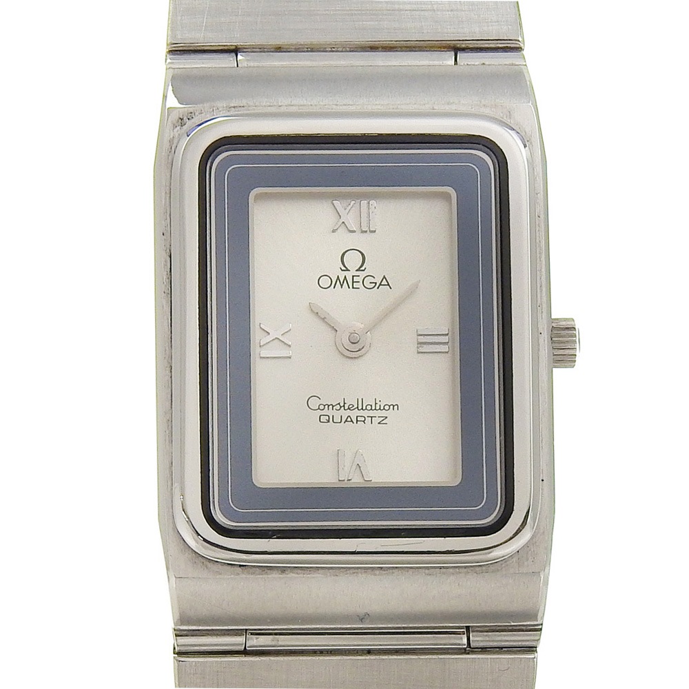 コンステレーション 腕時計 ステンレススチール クオーツ アナログ表示 レディース シルバー文字盤 中古品
