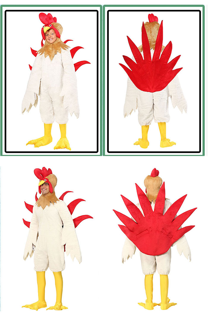 ハロウィン 衣装 子供 大人　着ぐるみ　動物服 キッズ コスプレ衣装 動物衣装　メンズ レディース 兼用コスム　女の子 男の子　子供服 大人　オールインワン　ハロウィン衣装　子供用 鶏 イベント