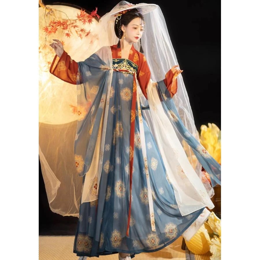 漢唐古代服 貴妃 唐朝 時代とても安い 衣装 光沢 変装 花魁 華やか漢服 皇后 漢服ドレス 全身コスチューム 仮装 エスニック柄 中華コスプレ衣装 豪華 チャイナ服 刺繍