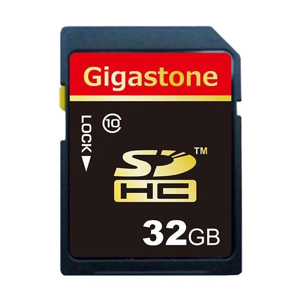 （まとめ）Gigastone SDHCカード32GB class10 GJS10/32G 1枚2セット