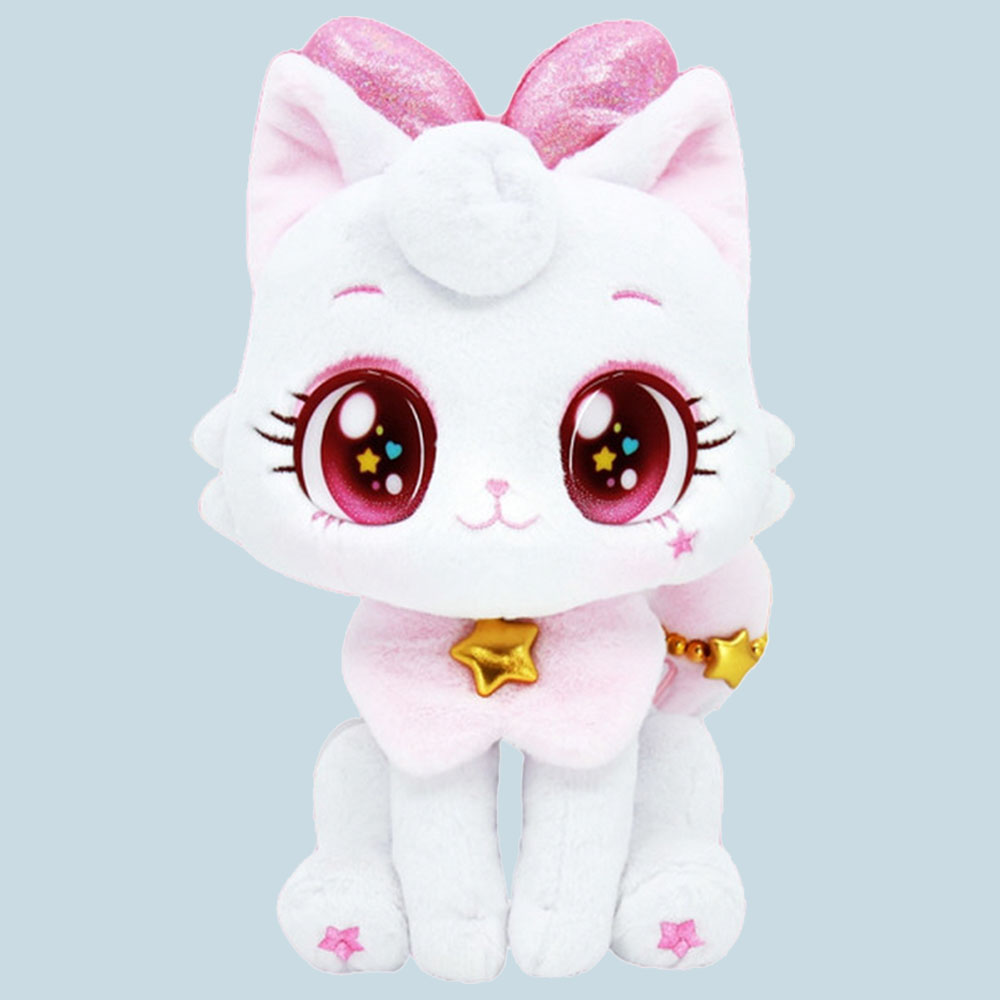 ウィッシュキャットアイニットぬいぐるみ25センチキャラクター猫愛着人形おもちゃ