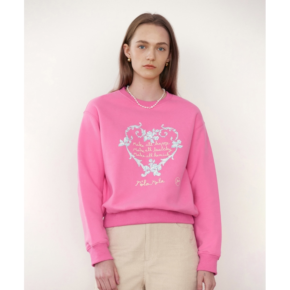 ROLAROLA [スウェット72時間のみ] ROLAROLA X SAKI MAKE ALL SWEATSHIRT PINK