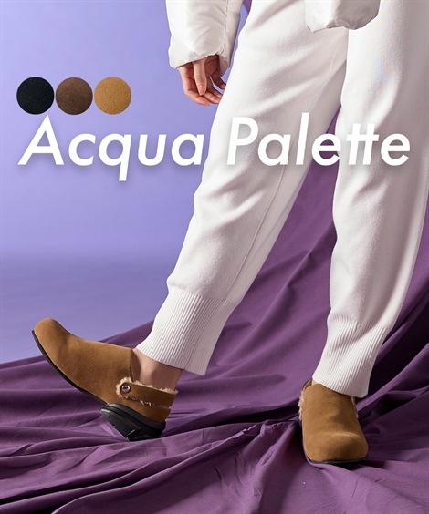 ストラップ 2WAYエコファーサボスリッポン ワイズ４E ACQUA PALETTE アクアパレット